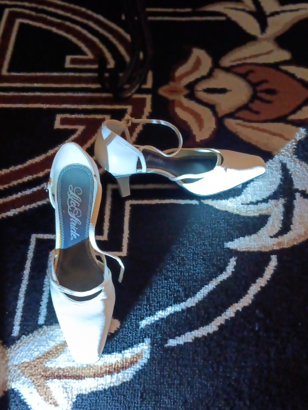White Pointed-Toe Ankle Strap Heels- NWOT